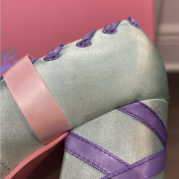 NIB Dolls Kill / Sugar Thrillz Blue & Pink Sweet Sonata Ballet Wrap Heels - Picture 12 of 13